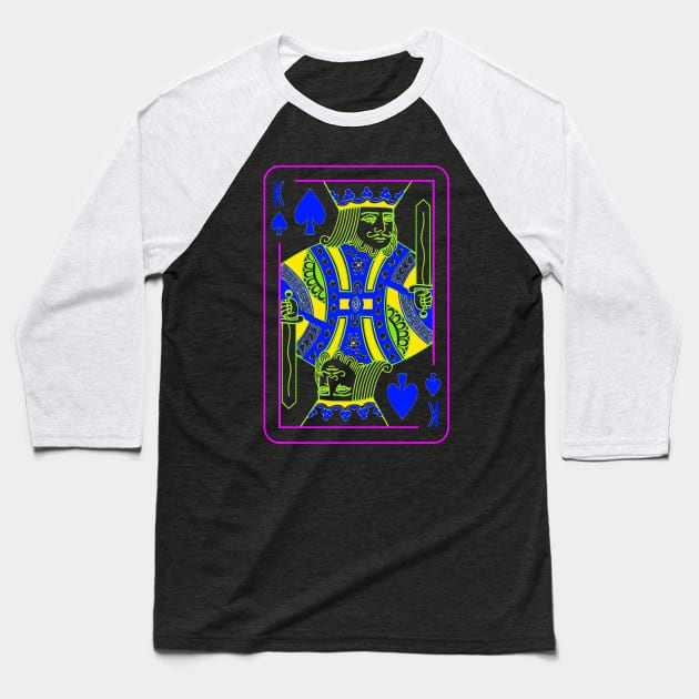 King of Spades Bright Mode Baseball T-Shirt by inotyler